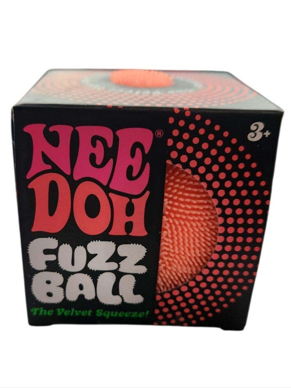 New NeeDoh Fuzz Ball Orange The Velvet Squeeze Squishy Stress Ball Fidget Play